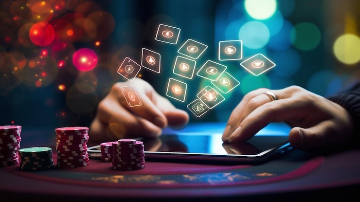 togellin live dealer studio with Baccarat table and real-time card display